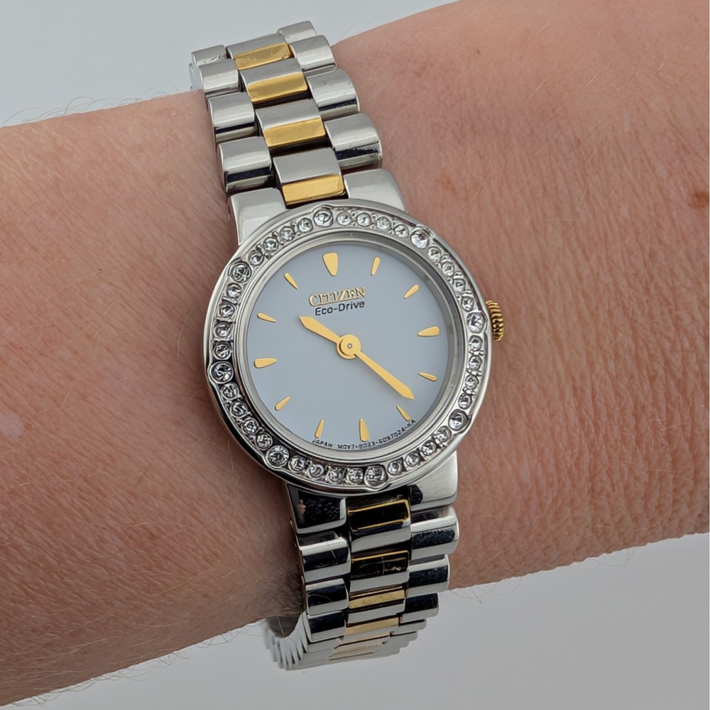 Citizen Eco-Drive B023-S065003 Crystal Bezel Two-Tone Women's Watch - Picture 3 of 10